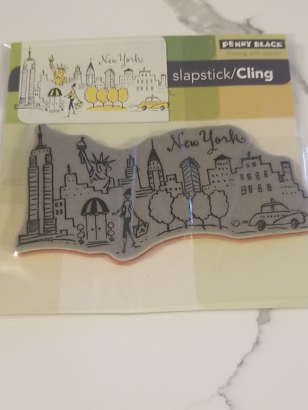 Scrapbooking New York Slapstick/Cling Decorative Stamp